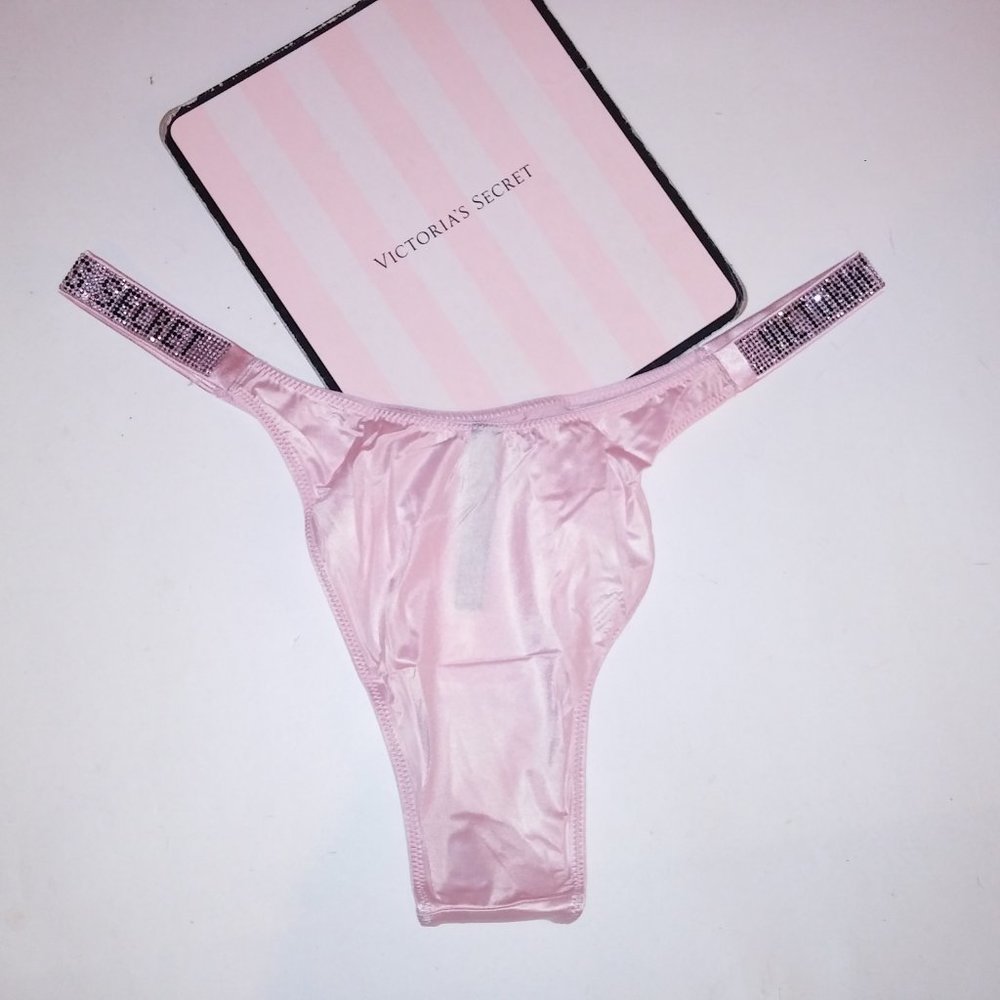 Victoria Secret Panty Brazilian Shine Strap Black - Picture 4 of 5